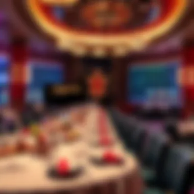 Elegant dining area featuring a diverse menu and exquisite decor