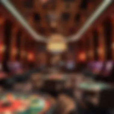 Elegant casino interior showcasing designated smoking area