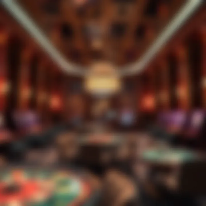 Elegant casino interior showcasing designated smoking area