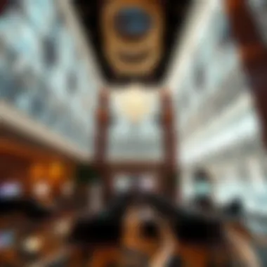 Luxurious interior lobby of Aria Las Vegas