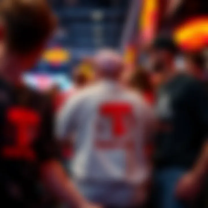 Fans showcasing Barstool Sportsbook merchandise at an event