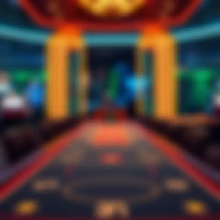 Virtual casino table setup