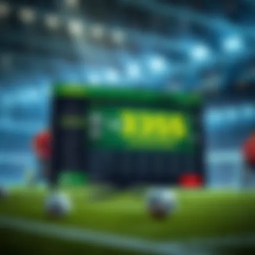 User interface of Bet365 live soccer betting