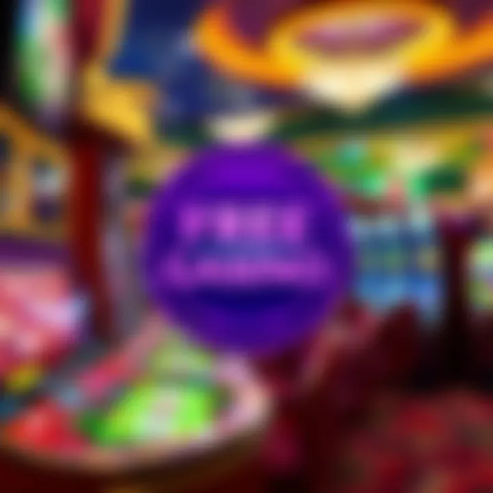Vibrant casino scene highlighting free gaming options