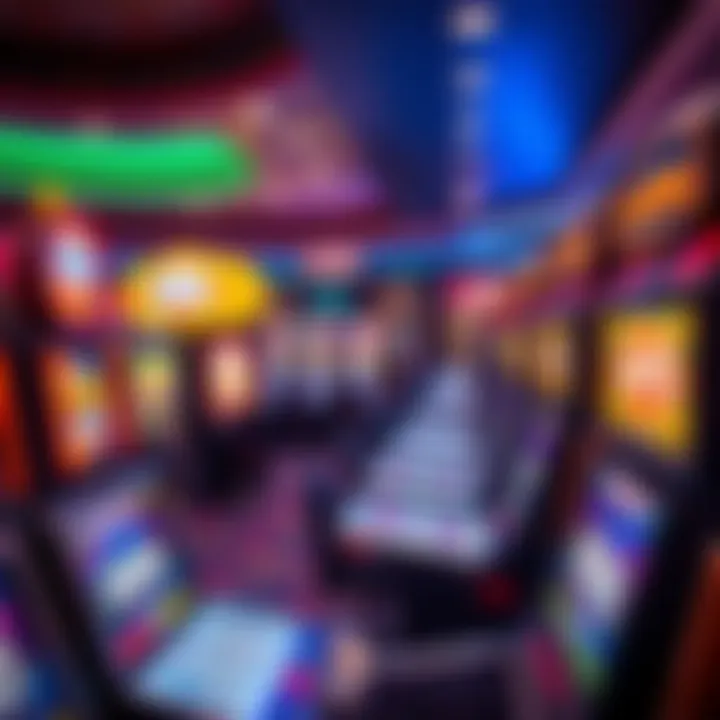 Vibrant gaming floor at Casino Bettendorf showcasing a variety of slot machines