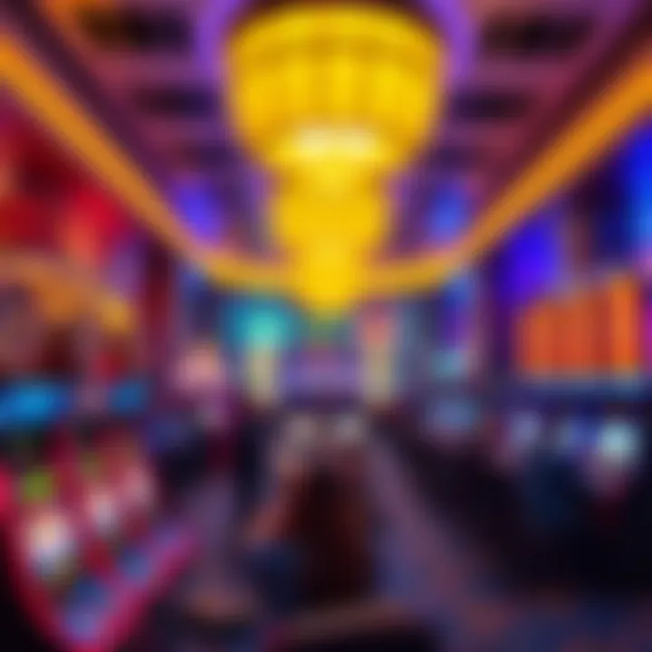 Inside the Thrill: Modern Casino Experience Interior view of a modern casino with excited patrons