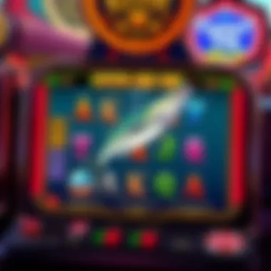 Illustration of the mechanics and gameplay features of the 'Catch the Big One' slot, highlighting unique symbols and gameplay modes