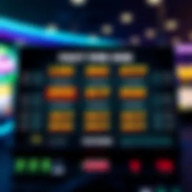 Graphical depiction of the payout structure for the 'Catch the Big One' slot, illustrating potential winnings and combinations