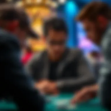 A focused player analyzing their opponents during a game