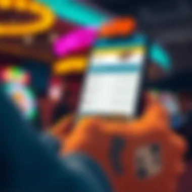 Illustration of a smartphone displaying betting odds and features