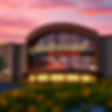 Exterior view of Crosswinds Casino showcasing its architectural design