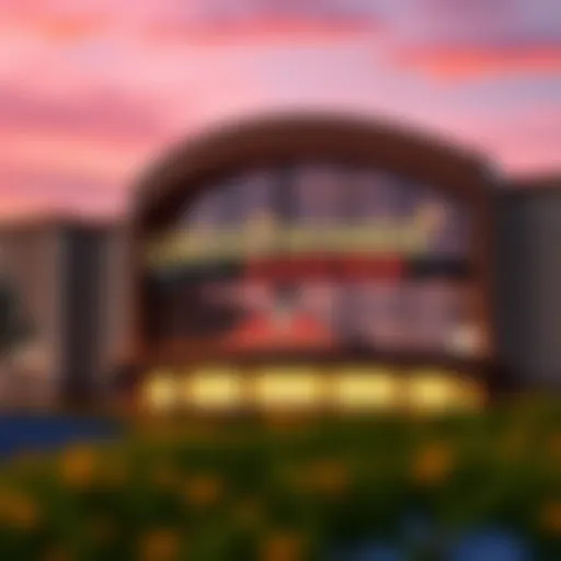 Exterior view of Crosswinds Casino showcasing its architectural design