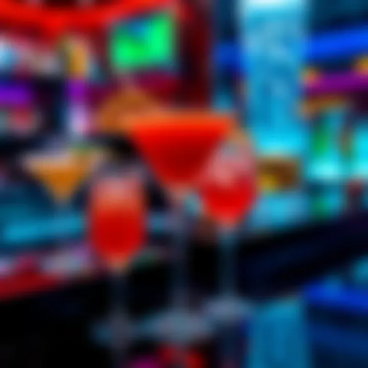 A vibrant cocktail selection highlighting the bar's diverse beverage offerings.