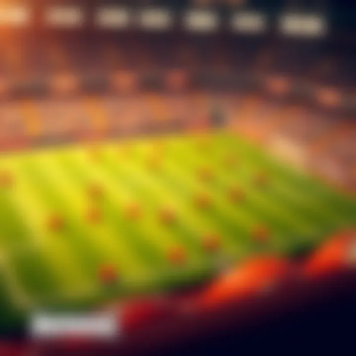 Detailed layout of a football betting board grid