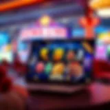 A vibrant view of online casino games displayed on a laptop