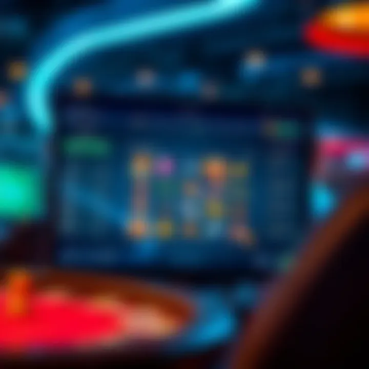 Digital interface showcasing online gambling options