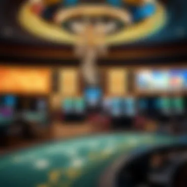 Luxurious gaming area inside the Dubai Palace Casino