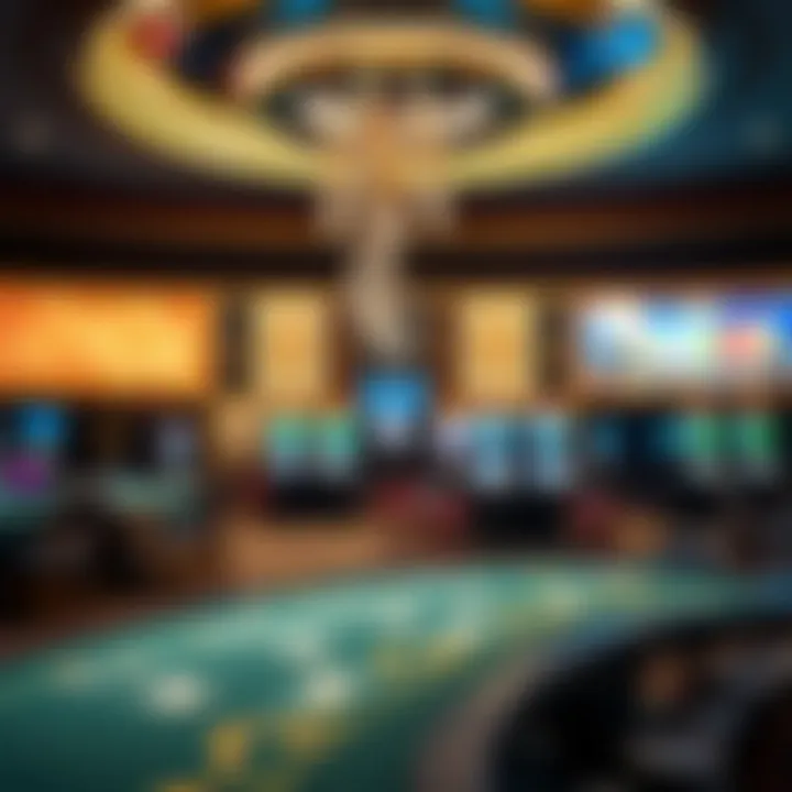 Luxurious gaming area inside the Dubai Palace Casino