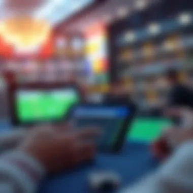 Illustration of mobile betting experience on different devices