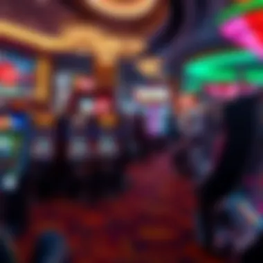 An overview of a bustling casino floor featuring various Aristocrat gaming machines in action.