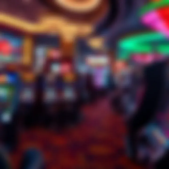 An overview of a bustling casino floor featuring various Aristocrat gaming machines in action.