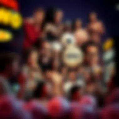 A cultural collage representing the diverse demographics that enjoy Blackout Bingo, highlighting its social impact.