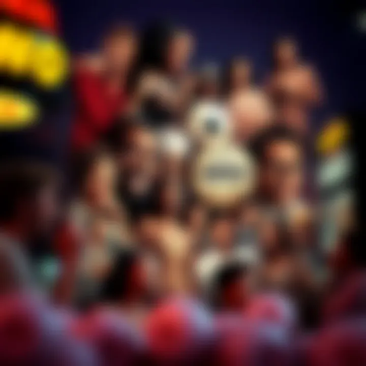 A cultural collage representing the diverse demographics that enjoy Blackout Bingo, highlighting its social impact.