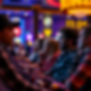 An engaging scene of players immersed in a Blackout Bingo game, showcasing excitement and focus.