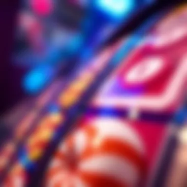 Close-up of candy symbols on a slot reel