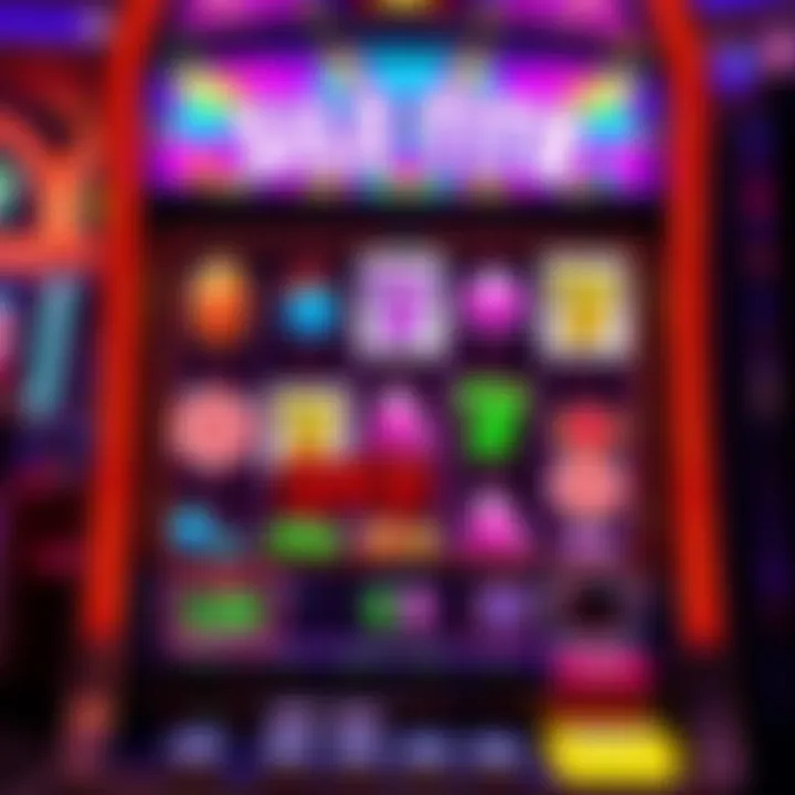 Colorful candy-themed slot machine interface
