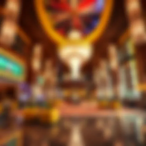 Luxurious lobby of a prominent Ohio casino hotel