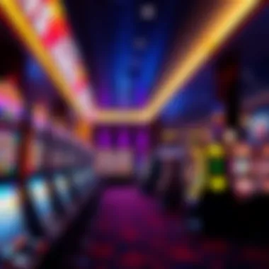 Interior of a luxury casino featuring modern gaming machines and vibrant lighting.