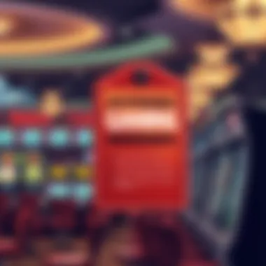 Illustration of responsible gaming signage within a casino