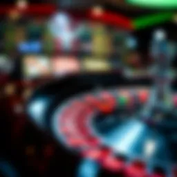 Virtual roulette wheel in action