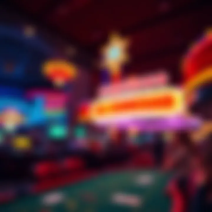 Vibrant casino scene in Las Vegas emphasizing the allure of El Cortez Blackjack.