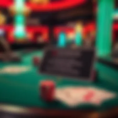 An overview of the rules of El Cortez Blackjack displayed on a table.