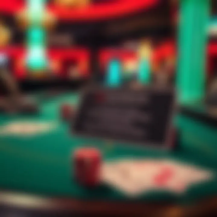 An overview of the rules of El Cortez Blackjack displayed on a table.