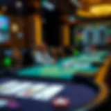 Virtual Blackjack Table Experience Virtual blackjack table interface showcasing a game in progress