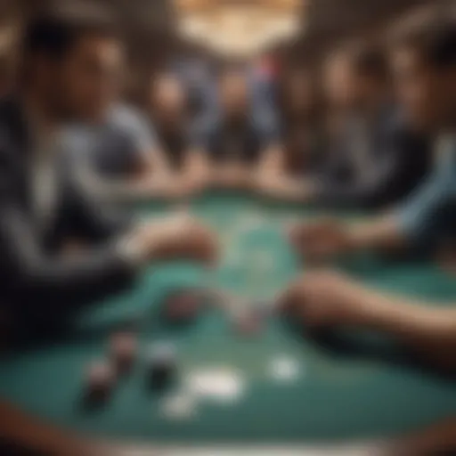 An engaging poker table scene with players focused on their game