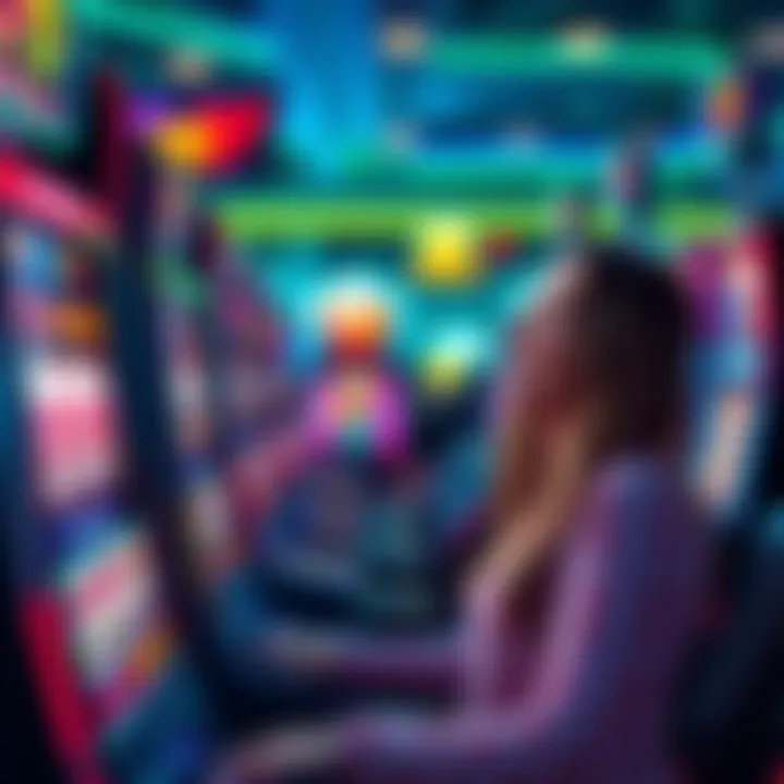 Illustration of a player enjoying a slot game