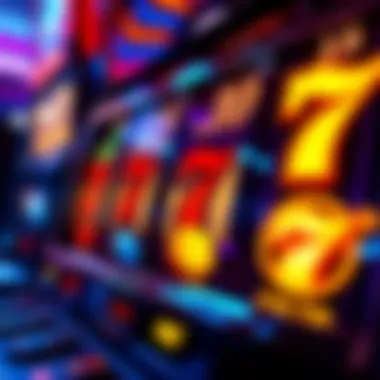 Close-up of fun symbols on a slot game