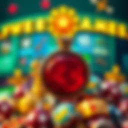 Vibrant display of various free casino game icons