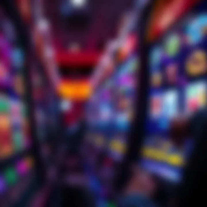 Interactive Slot Machine Experience Player engaging with a digital slot machine interface