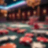 An engaging poker table scene showcasing vibrant cards and chips.