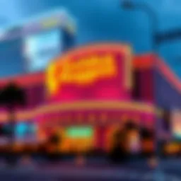 Golden Nugget Casino exterior view showcasing vibrant lights and architecture