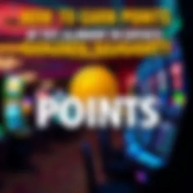 Graphic depicting the points earning system in a fun casino setting