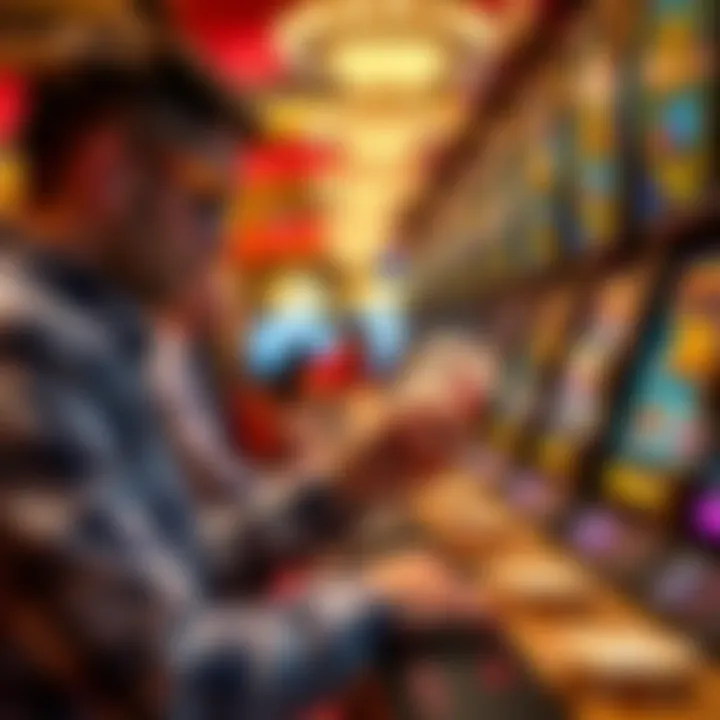 Visual representation of a player redeeming rewards at the casino