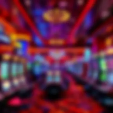 Interior gaming floor filled with vibrant slot machines and table games