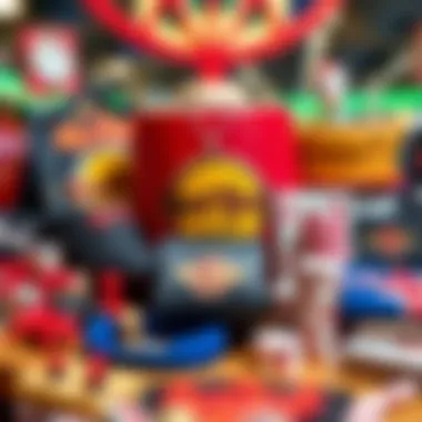 Vibrant collection of Hard Rock Casino merchandise showcasing unique gifts