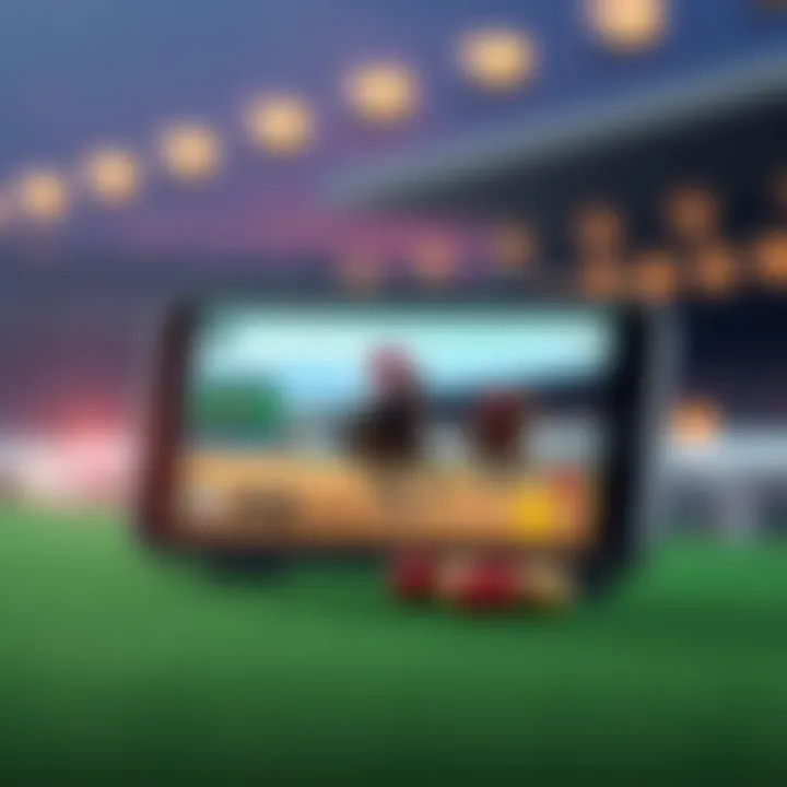 Innovative horse racing app interface on mobile device